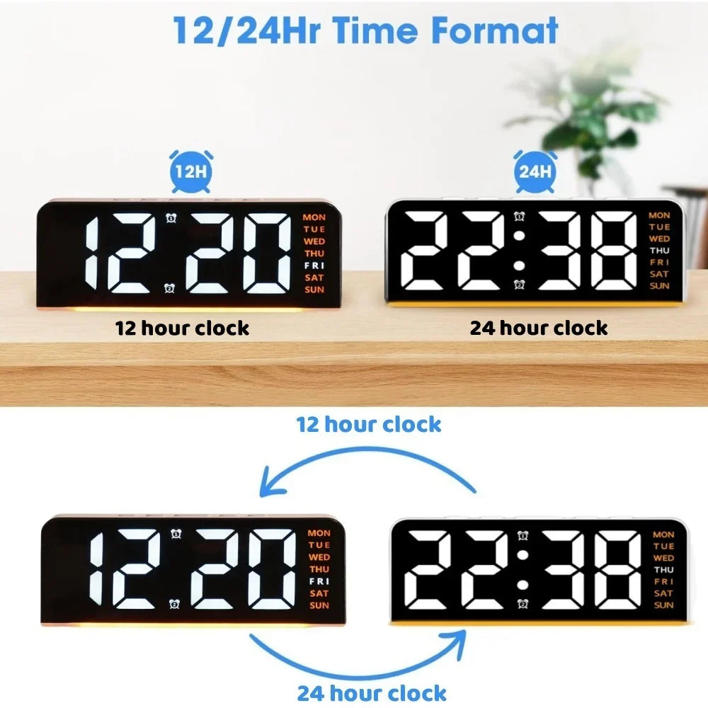 Elegant Futuristic Bedside Alarm Clock